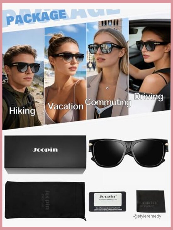 Polarized Fit Over Glasses Sunglasses UV Protection Oversized Square main image 7